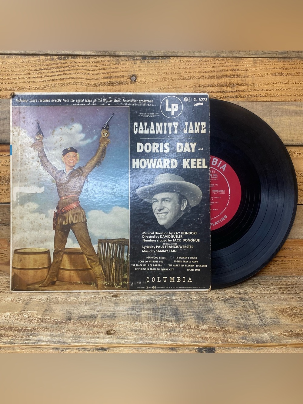 CALAMITY JANE SOUNDTRACK Doris Day 1953 10” LP Columbia CL 6273 Howard Keel